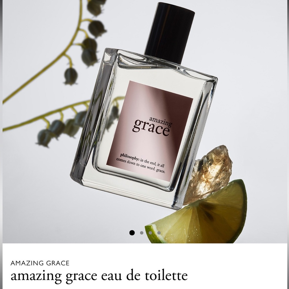 New 4oz bottle of Philosophy Amazing Grace eau de toilette.